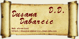Dušana Dabarčić vizit kartica